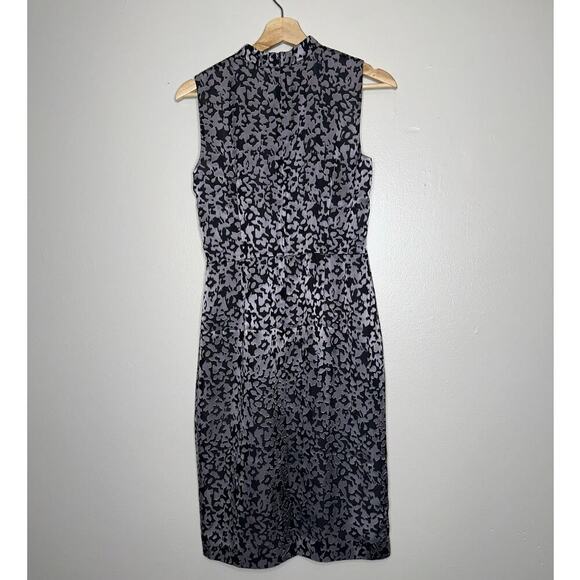 Brooks Brothers Sleeveless Burnout Sheath Dress Animal Print Knee Length Size 2 - Picture 7 of 7